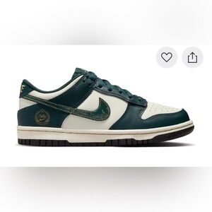 Nike Kids Dunk Low Green and White Sneakers